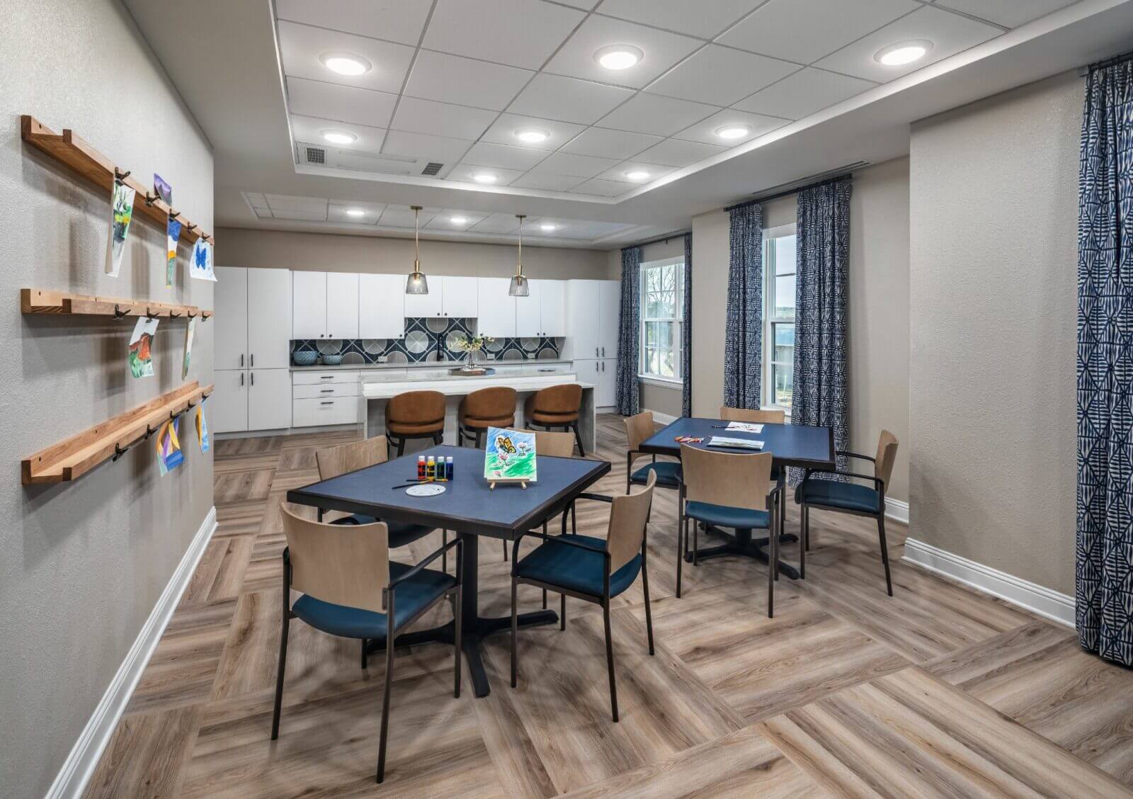 rendering of arts and crafts room at Longleaf Bee Cave