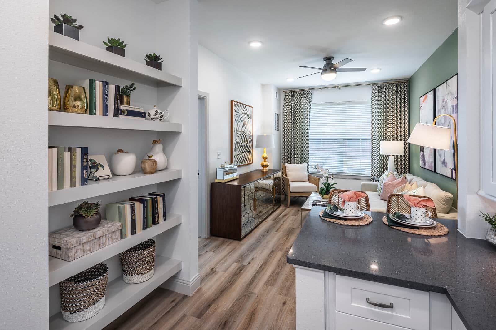 example of a kitchen and living room at Longleaf Bee Cave 3