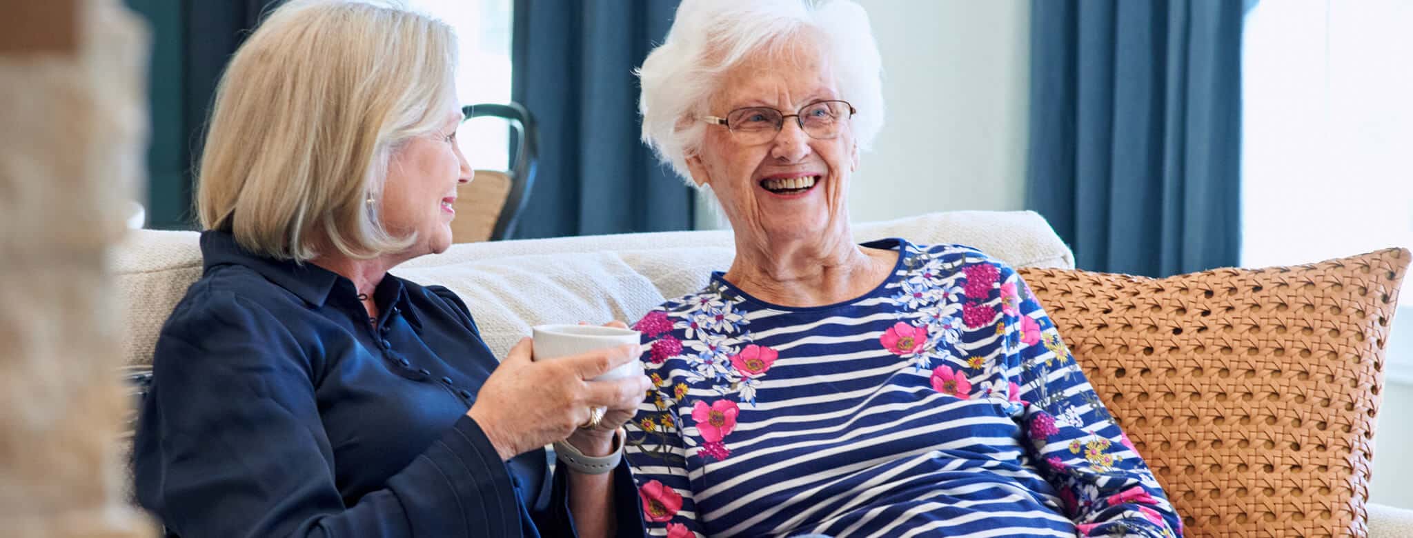 ladies having a conversation over coffee